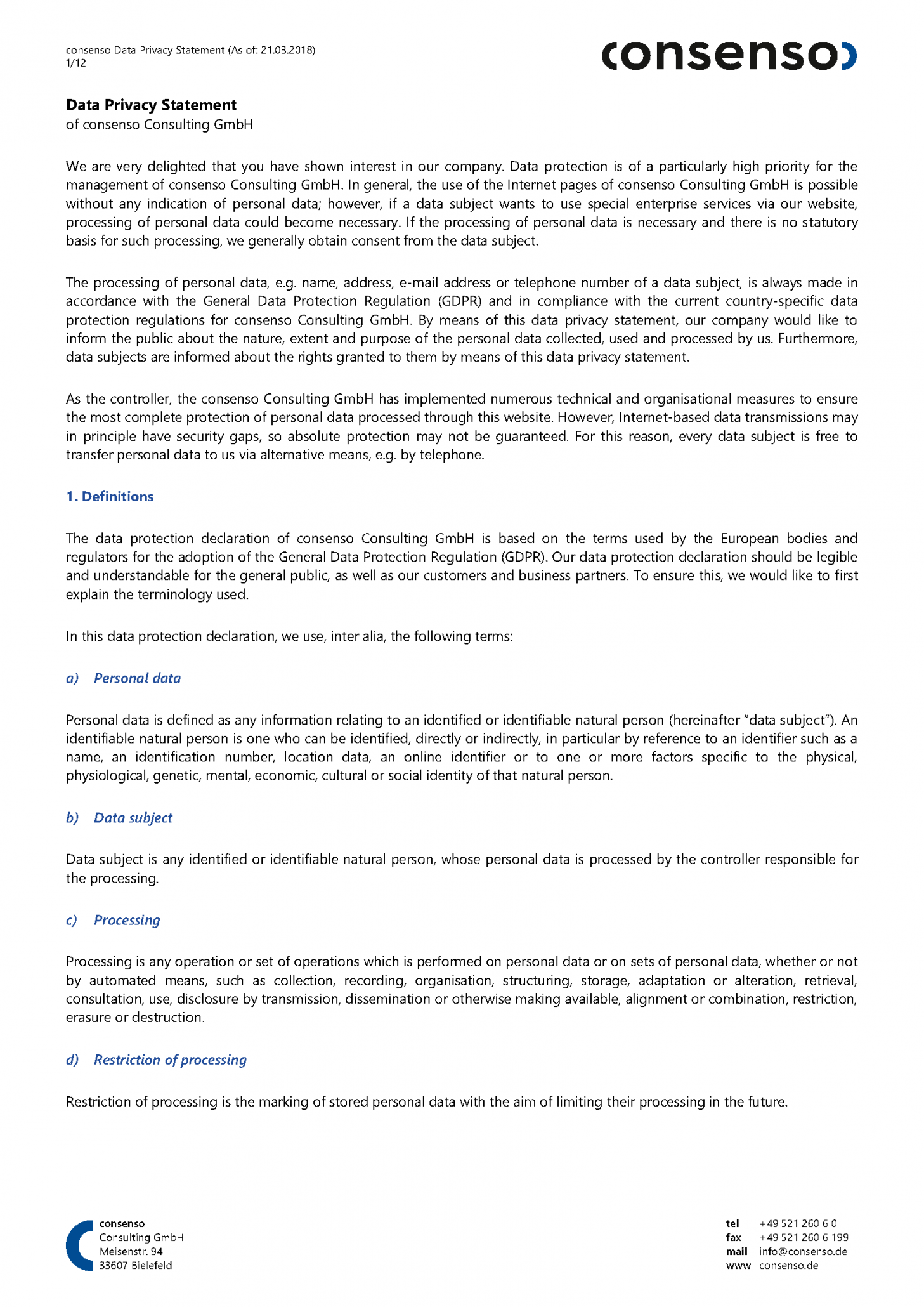 Data Privacy Statement (PDF)